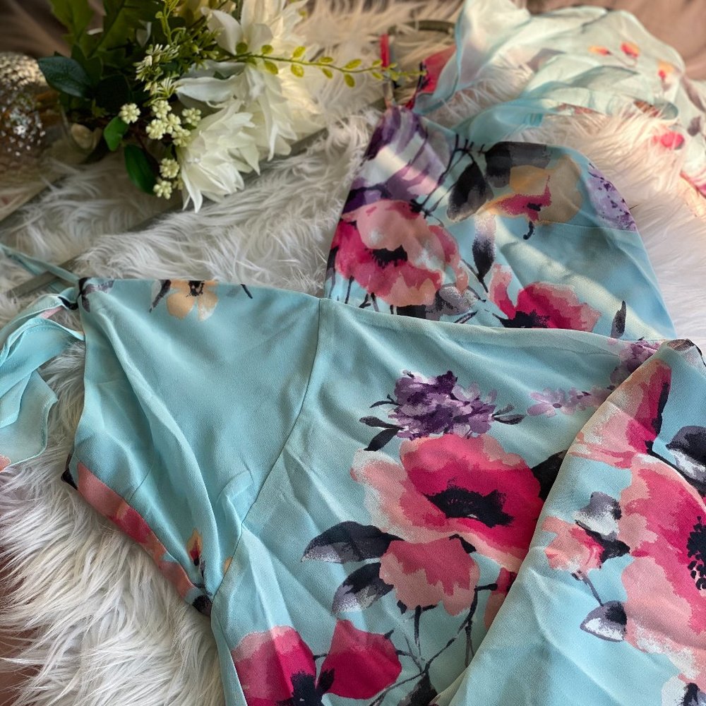 Light Blue Flowery Dress